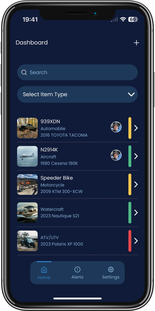 Service Tracking for All Engine-Powered Vehicles